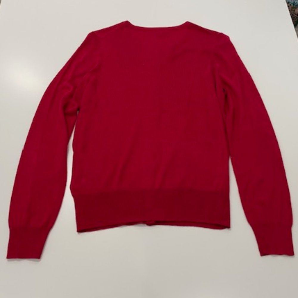 JACOB Round Neck Red Cardigan with Buttons ~ Size S/M~ BNWOT - Picture 2 of 15
